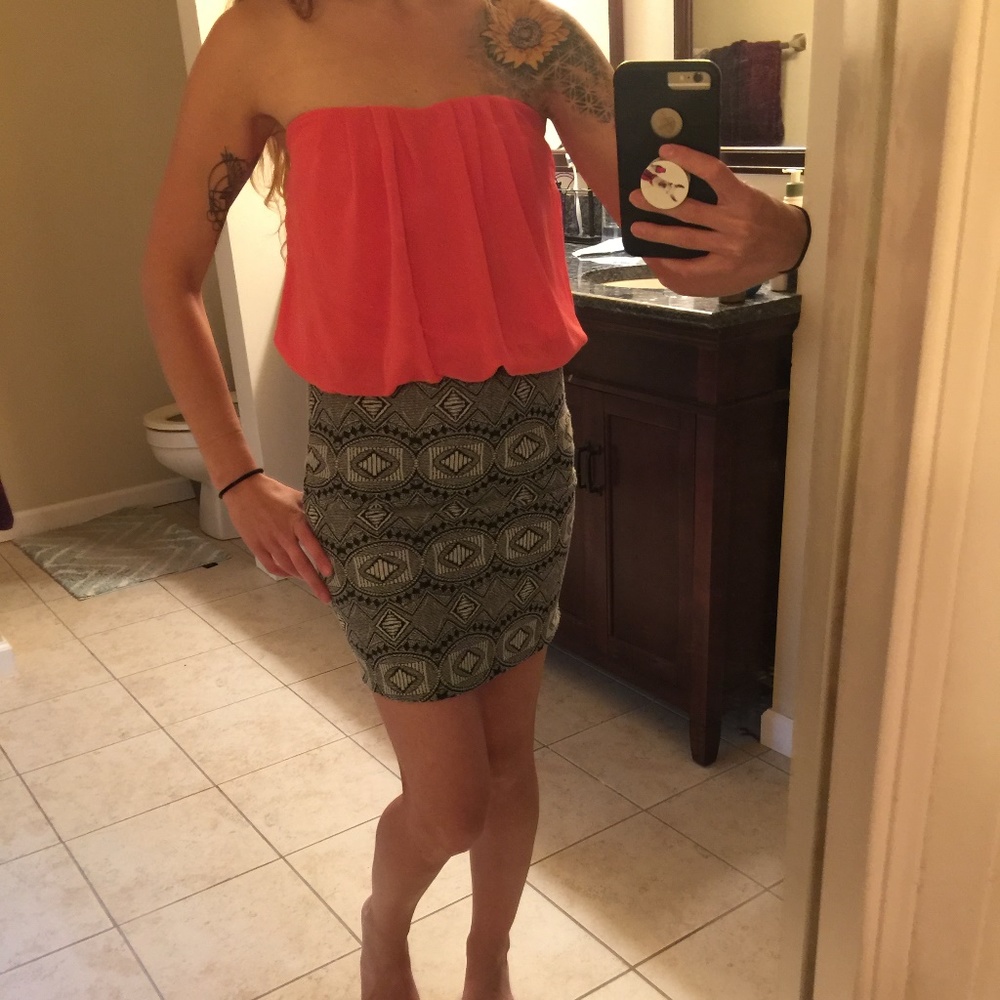 Charlotte Russe mini strapless sweetheart dress